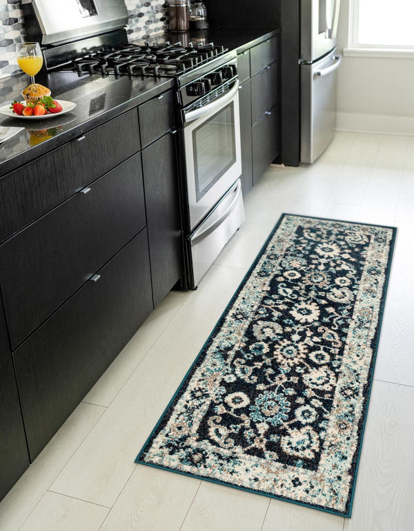 Unique Loom Multi Round Penrose Rug - Vibrant 3' Design To Brighten Your Living Space With Comfort And Style Navy,Blue  3143472-unique-loom