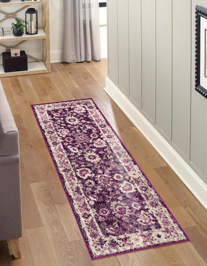 Unique Loom Purple 3' Round Rug From Penrose Collection – Stylish Indoor/Outdoor Accent For Vibrant Spaces Purple  3143512-unique-loom