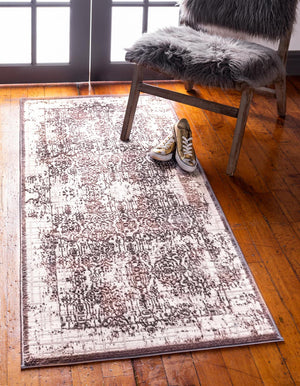 Unique Loom Violet 8-foot Runner Rug - Contemporary Aberdeen Design For Hallways, Entryways, And High Traffic Areas Violet  3143607-unique-loom