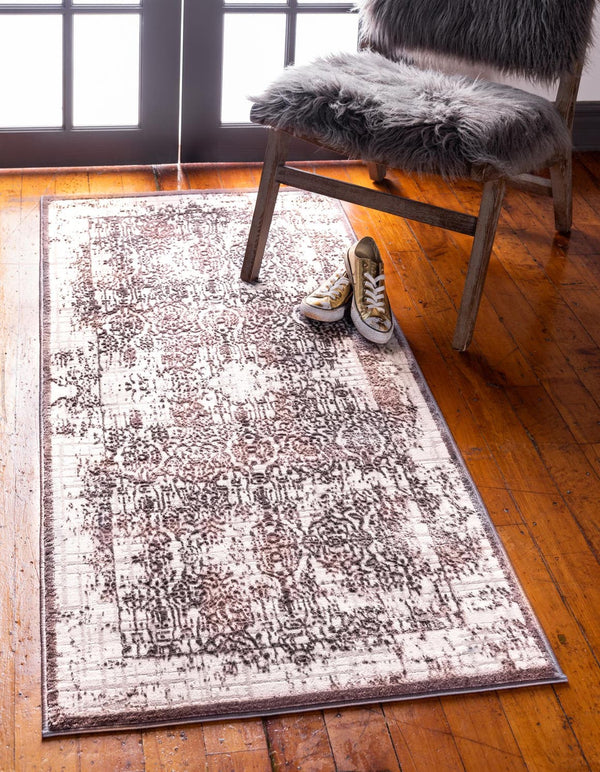 Unique Loom Violet 8-foot Runner Rug - Contemporary Aberdeen Design For Hallways, Entryways, And High Traffic Areas Violet  3143607-unique-loom