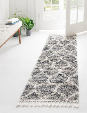 Unique Loom Gray 5' Round Hygge Shag Rug - Plush Comfort And Modern Style For Cozy Living Spaces And Bedrooms Gray  3143697-unique-loom