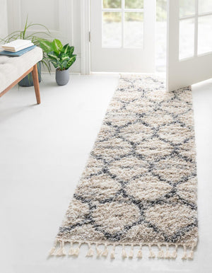 Unique Loom Gray 5' Round Hygge Shag Rug – Cozy Plush Texture For Indoor And Outdoor Spaces, Lasting Comfort Beige  3143726-unique-loom