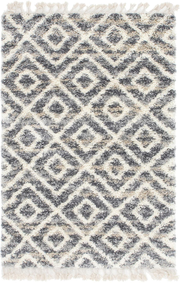 Unique Loom Gray 5' Round Hygge Shag Rug – Cozy Plush Texture For Indoor And Outdoor Spaces, Lasting Comfort Gray  3143731-unique-loom