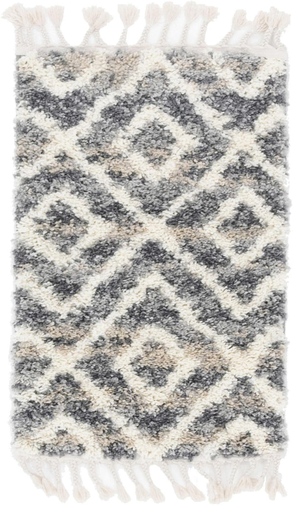Unique Loom Gray 5' Round Hygge Shag Rug – Cozy Plush Texture For Indoor And Outdoor Spaces, Lasting Comfort Gray  3143732-unique-loom
