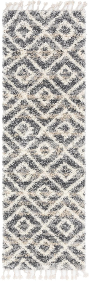 Unique Loom Gray 5' Round Hygge Shag Rug – Cozy Plush Texture For Indoor And Outdoor Spaces, Lasting Comfort Gray  3143736-unique-loom