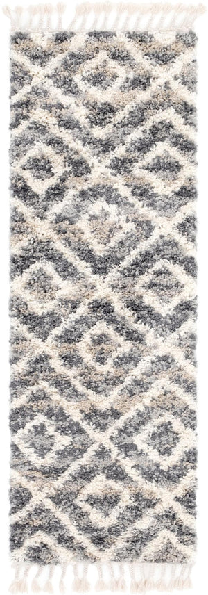 Unique Loom Gray 5' Round Hygge Shag Rug – Cozy Plush Texture For Indoor And Outdoor Spaces, Lasting Comfort Gray  3143737-unique-loom