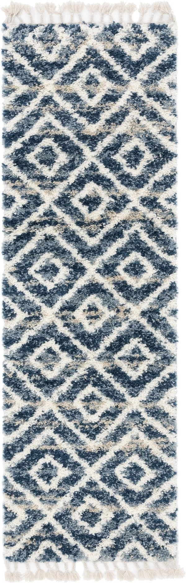 Unique Loom Gray 5' Round Hygge Shag Rug – Cozy Plush Texture For Indoor And Outdoor Spaces, Lasting Comfort Blue  3143746-unique-loom
