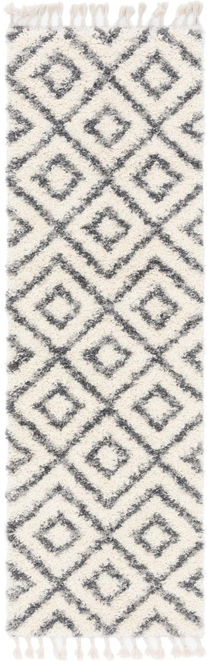 Unique Loom Gray 5' Round Hygge Shag Rug – Cozy Plush Texture For Indoor And Outdoor Spaces, Lasting Comfort Ivory  3143756-unique-loom