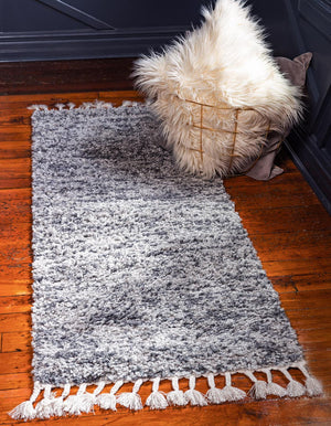 Unique Loom Gray 5' Round Hygge Shag Rug – Cozy Plush Texture For Indoor And Outdoor Spaces, Lasting Comfort Gray  3143786-unique-loom