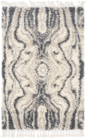 Unique Loom Gray 5' X 5' Hygge Shag Rug - Cozy, Plush Texture Adds Warmth And Style To Any Indoor Or Outdoor Space Gray  3143972-unique-loom