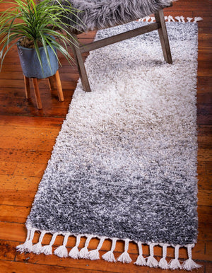 Unique Loom Gray 5' X 5' Hygge Shag Rug - Cozy, Plush Texture Adds Warmth And Style To Any Indoor Or Outdoor Space Gray  3143986-unique-loom