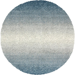 Unique Loom Gray 5' X 5' Hygge Shag Rug - Cozy, Plush Texture Adds Warmth And Style To Any Indoor Or Outdoor Space Blue  3143999-unique-loom