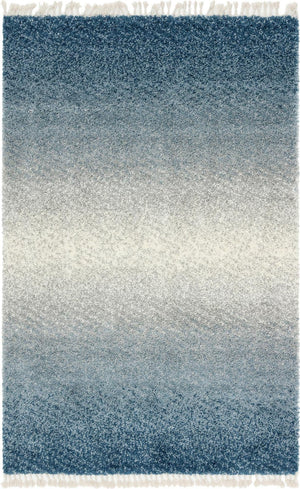 Unique Loom Blue Hygge Shag Rug - Plush Comfort With Vibrant Texture - Perfect For Cozy Spaces And Stylish Decor Blue  3144002-unique-loom