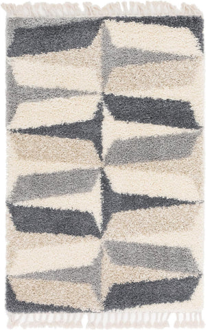 Unique Loom Blue Hygge Shag Rug - Plush Comfort With Vibrant Texture - Perfect For Cozy Spaces And Stylish Decor Gray  3144092-unique-loom
