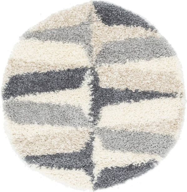 Unique Loom Blue Hygge Shag Rug - Plush Comfort With Vibrant Texture - Perfect For Cozy Spaces And Stylish Decor Gray  3144096-unique-loom