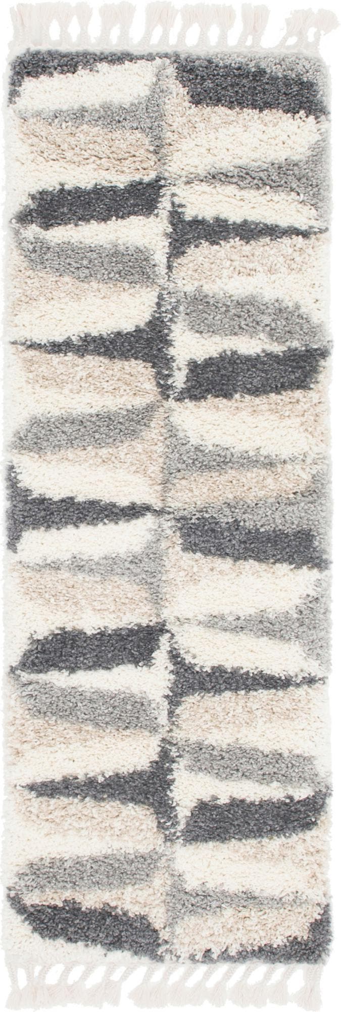 Unique Loom Blue Hygge Shag Rug - Plush Comfort With Vibrant Texture - Perfect For Cozy Spaces And Stylish Decor Gray  3144096-unique-loom