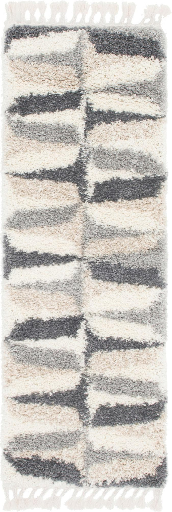 Unique Loom Blue Hygge Shag Rug - Plush Comfort With Vibrant Texture - Perfect For Cozy Spaces And Stylish Decor Gray  3144098-unique-loom