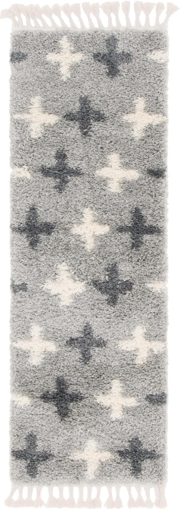 Unique Loom Ivory 4' 1" X 6' 1" Hygge Shag Rug - Luxurious Plush Texture For Cozy Living Spaces And Elegance Gray  3144128-unique-loom