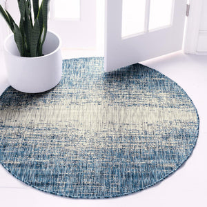 Unique Loom Aqua Outdoor Modern Runner - 2' X 6'1" Weather-resistant Accent For Patios And Entryways Blue  3144983-unique-loom