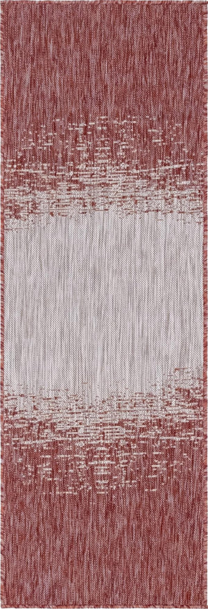 Unique Loom Green 4' X 6' Outdoor Modern Rug - Elevate Your Patio With Stylish Durability And A Fresh Look Red  3145008-unique-loom