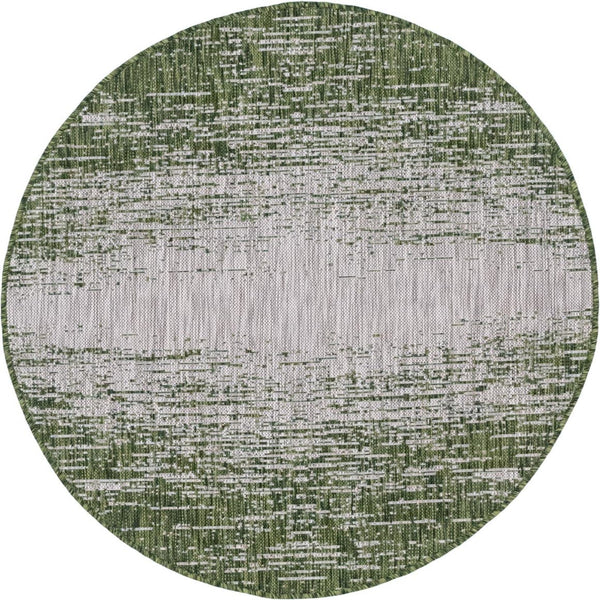 Unique Loom Green 4' X 6' Outdoor Modern Rug - Elevate Your Patio With Stylish Durability And A Fresh Look Green  3145015-unique-loom