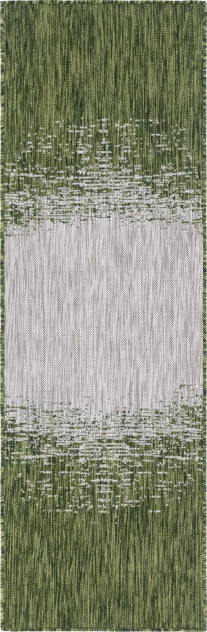 Unique Loom Green 4' X 6' Outdoor Modern Rug - Elevate Your Patio With Stylish Durability And A Fresh Look Green  3145016-unique-loom
