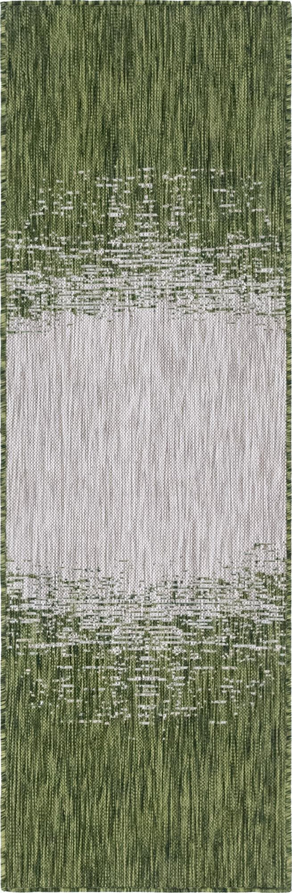 Unique Loom Green 4' X 6' Outdoor Modern Rug - Elevate Your Patio With Stylish Durability And A Fresh Look Green  3145016-unique-loom