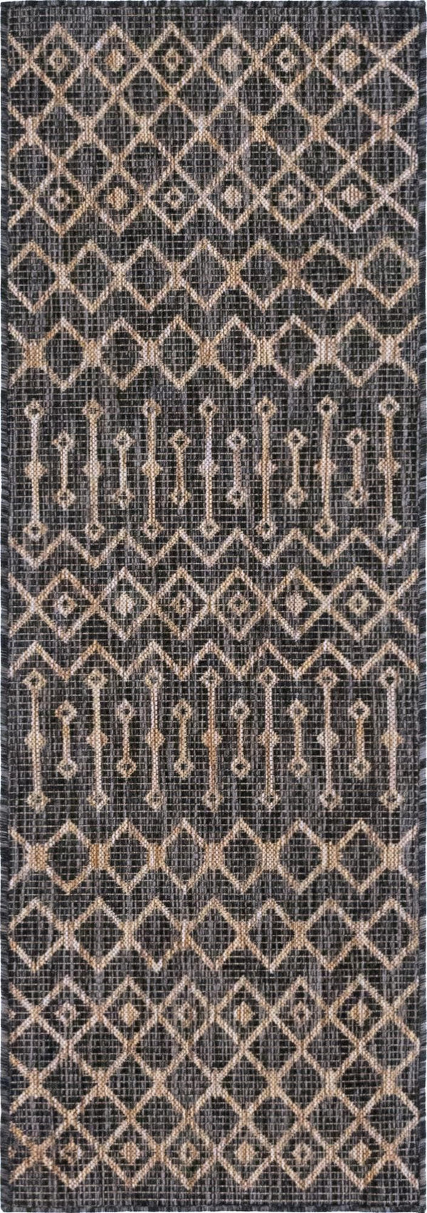 Unique Loom Rust Red Outdoor Trellis Runner - 6-foot Durable Design For Adding Charm To Your Outdoor Space Gray  3145072-unique-loom