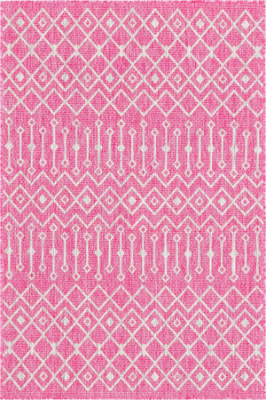 Unique Loom Rust Red Outdoor Trellis Runner - 6-foot Durable Design For Adding Charm To Your Outdoor Space Fuschia  3145086-unique-loom