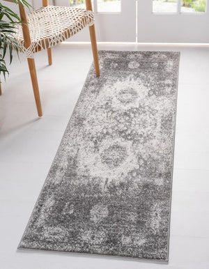 Unique Loom Gray Rosso 2' X 3' Area Rug - Modern Design For Contemporary Interiors And Small Spaces Elegance Gray  3145814-unique-loom