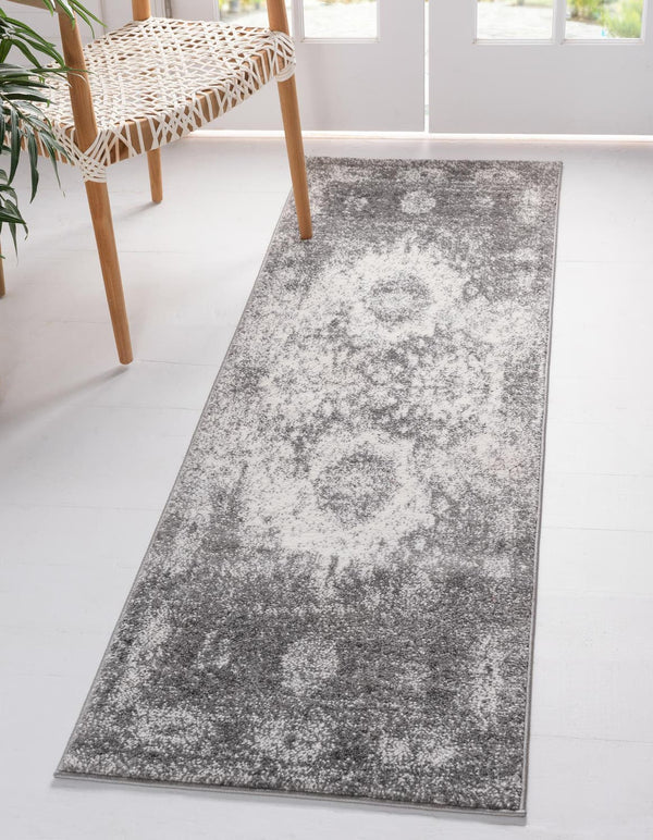 Unique Loom Gray Rosso 2' X 3' Area Rug - Modern Design For Contemporary Interiors And Small Spaces Elegance Gray  3145814-unique-loom