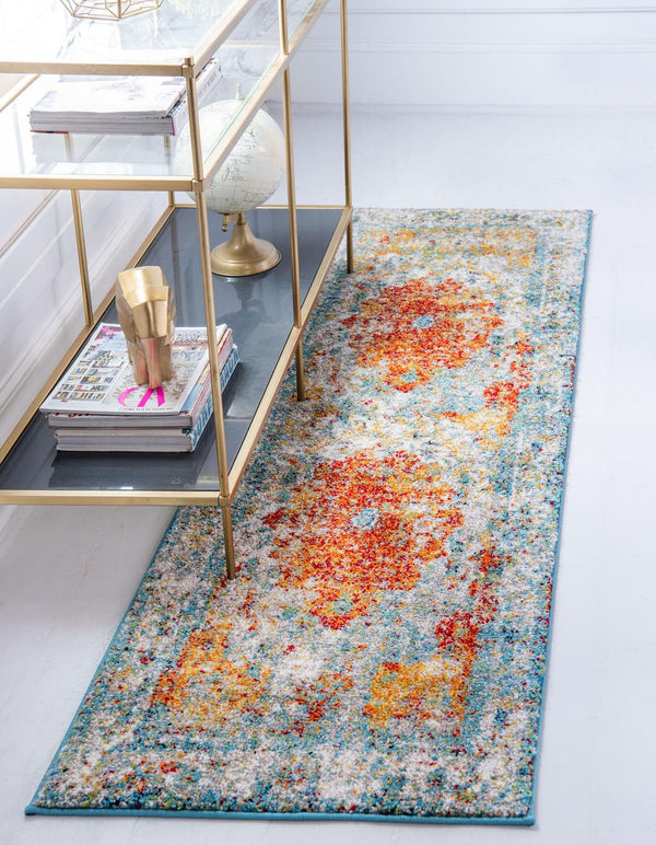 Unique Loom Gray Rosso 2' X 3' Area Rug - Modern Design For Contemporary Interiors And Small Spaces Elegance Orange  3145818-unique-loom