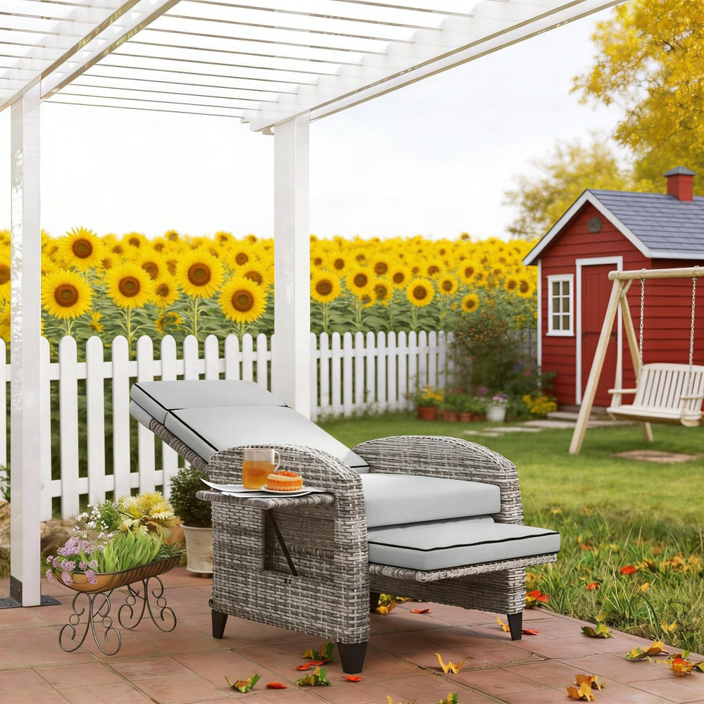 English Elm Garden Steel Frame Outdoor Glider Chair with Breathable Mesh for Porch or Patio T3971P444428