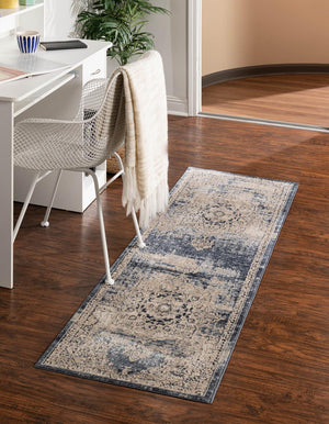Unique Loom Navy Rug From Chateau Collection - Elegant Compact Accent For Timeless Sophistication In Any Space Navy,Blue  3146791-unique-loom