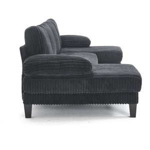 English Elm Modern U-Shaped 4-Seat Sofa With Double Chaise - Luxurious Velvet, Spacious Comfort & Style W2705S00017-GIGA