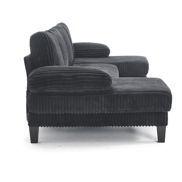 English Elm Modern U-Shaped 4-Seat Sofa With Double Chaise - Luxurious Velvet, Spacious Comfort & Style W2705S00017-GIGA