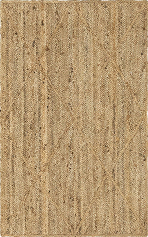 Unique Loom Ivory Braided Jute Rug - 3' 3" X 5' 1" - Natural Texture For Elegant Home Décor And Comfort Natural  3146839-unique-loom