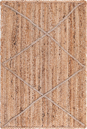 Unique Loom Ivory Braided Jute Rug - 3' 3" X 5' 1" - Natural Texture For Elegant Home Décor And Comfort Natural  3146840-unique-loom
