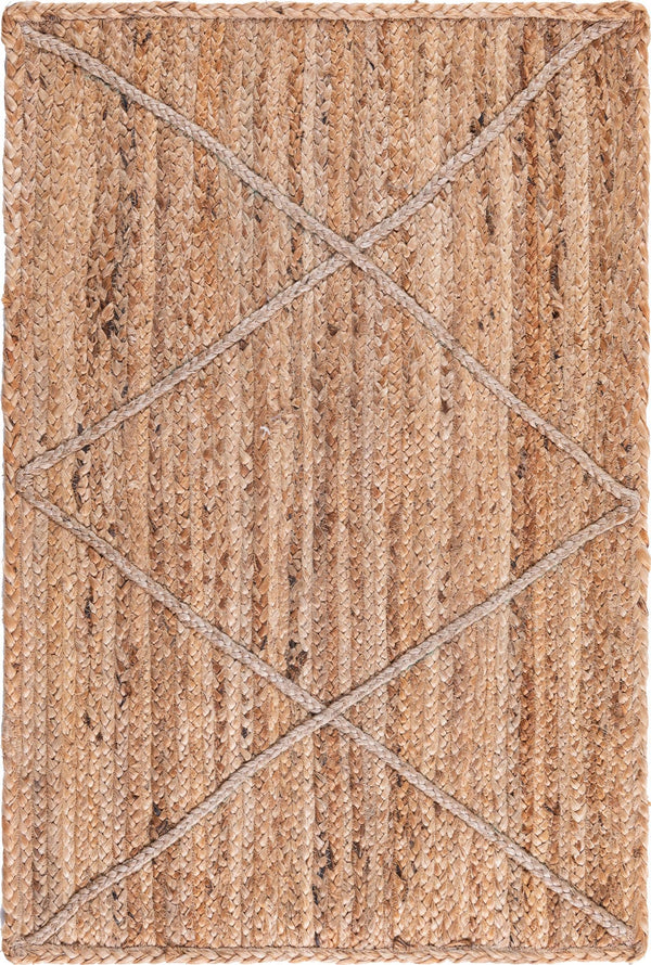 Unique Loom Ivory Braided Jute Rug - 3' 3" X 5' 1" - Natural Texture For Elegant Home Décor And Comfort Natural  3146840-unique-loom