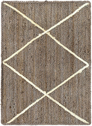 Unique Loom Ivory Braided Jute Rug - 3' 3" X 5' 1" - Natural Texture For Elegant Home Décor And Comfort Gray  3146860-unique-loom