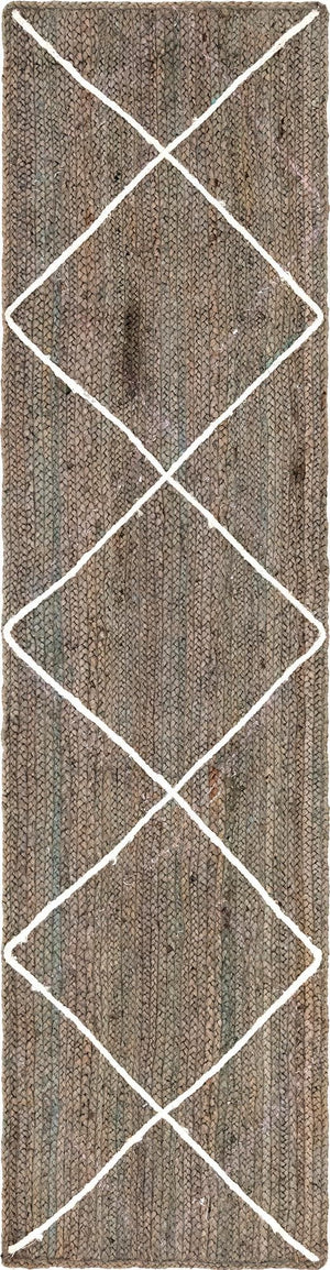 Unique Loom Ivory Braided Jute Rug - 3' 3" X 5' 1" - Natural Texture For Elegant Home Décor And Comfort Gray  3146861-unique-loom