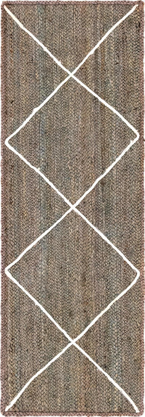 Unique Loom Ivory Braided Jute Rug - 3' 3" X 5' 1" - Natural Texture For Elegant Home Décor And Comfort Gray  3146862-unique-loom