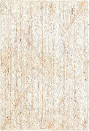 Unique Loom Ivory Braided Jute Rug - 3' 3" X 5' 1" - Natural Texture For Elegant Home Décor And Comfort Ivory  3146889-unique-loom