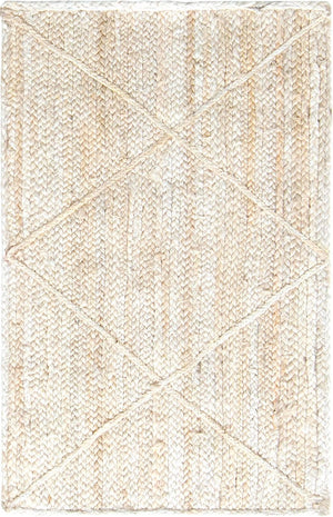 Unique Loom Ivory Braided Jute Rug - 3' 3" X 5' 1" - Natural Texture For Elegant Home Décor And Comfort Ivory  3146890-unique-loom