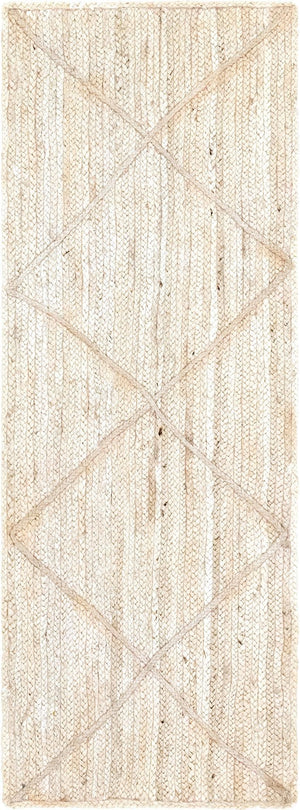 Unique Loom Ivory Braided Jute Rug - 3' 3" X 5' 1" - Natural Texture For Elegant Home Décor And Comfort Ivory  3146892-unique-loom