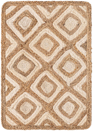 Unique Loom Natural Braided Jute 3' X 6' Runner Rug - Durable, Earthy Texture For Organic Charm In Any Space Natural  3147002-unique-loom