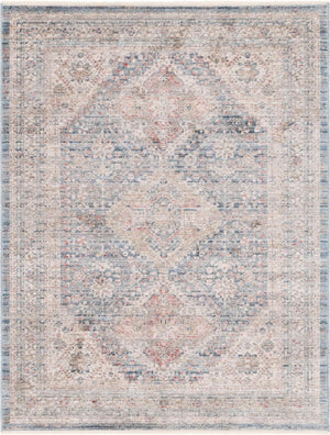 Unique Loom Gray 2' 2" X 6' Noble Runner - Elegant And Durable Hallway Accent For Stylish Entryways And Spaces Blue  3147834-unique-loom