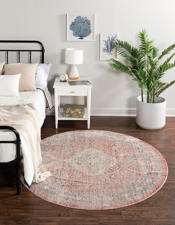 Unique Loom Gray 2' 2" X 6' Noble Runner - Elegant And Durable Hallway Accent For Stylish Entryways And Spaces Rose Rust  3147846-unique-loom