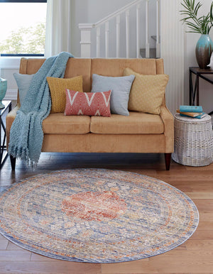 Unique Loom Gray 2' 2" X 6' Noble Runner - Elegant And Durable Hallway Accent For Stylish Entryways And Spaces Blue  3147890-unique-loom