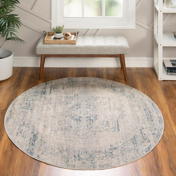 Unique Loom Ivory 2x3 Rug From Noble Collection - Elevate Your Space With Elegance And Durability Today! Gray  3147928-unique-loom